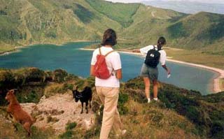 Wandelen op de Azoren. Portugal Wandelen op de Azoren. Portugal